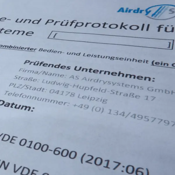 VDE inspection report for charging stations
